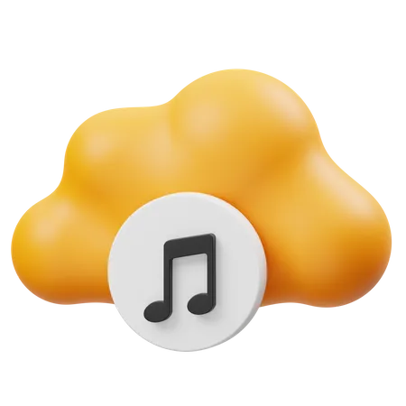 Cloud Music  3D Icon