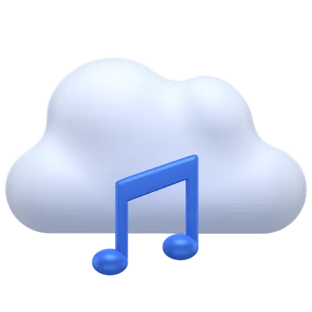Cloud Music  3D Icon