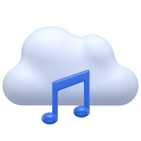 Cloud Music  3D Icon