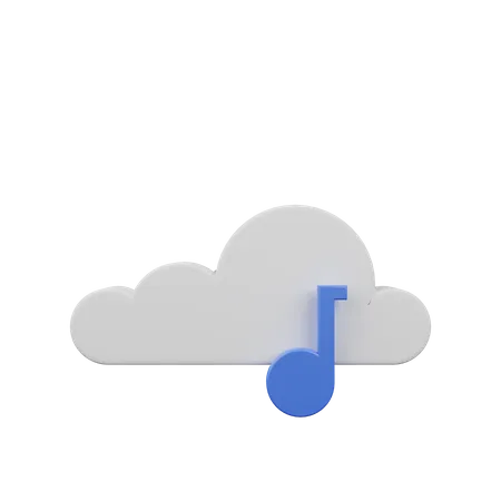 Cloud Music  3D Illustration