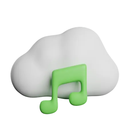 Cloud Music Internet 3D Icon