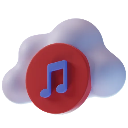 Cloud Music  3D Icon
