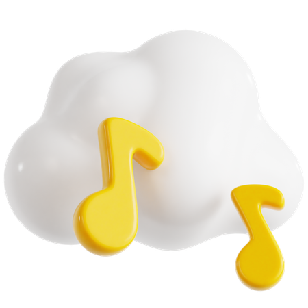 Cloud-Musik  3D Icon