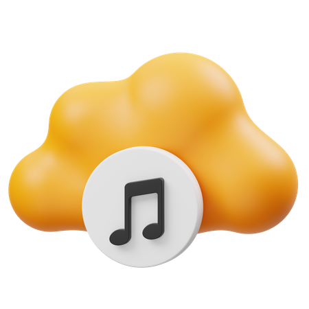 Cloud-Musik  3D Icon