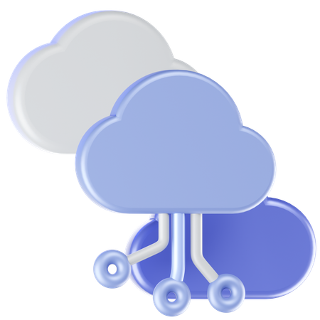 Cloud Network  3D Icon