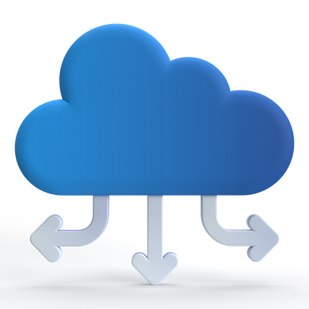 Cloud Network  3D Icon