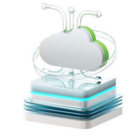 Cloud Network  3D Icon