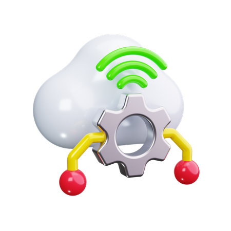 Cloud Network  3D Icon