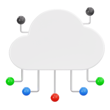 Cloud network  3D Icon
