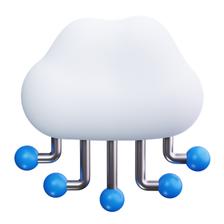 Cloud Network  3D Icon