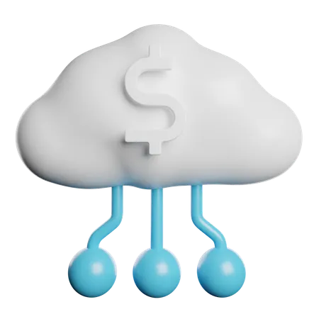 Cloud Network  3D Icon