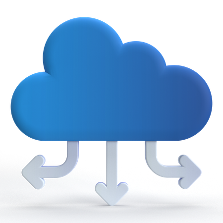 Cloud Network  3D Icon