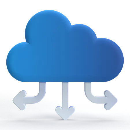 Cloud Network  3D Icon