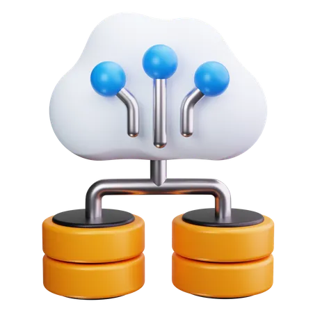 Cloud Network  3D Icon