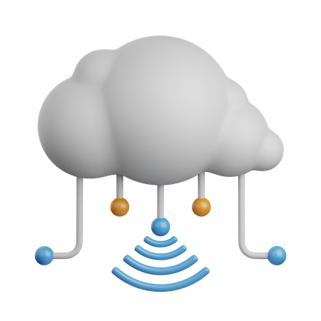 Cloud Network  3D Icon