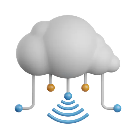 Cloud Network  3D Icon