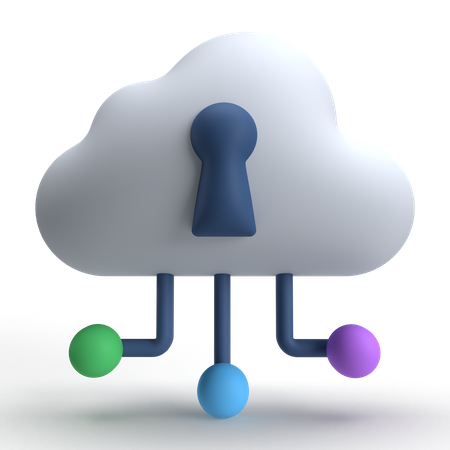 Cloud Network  3D Icon