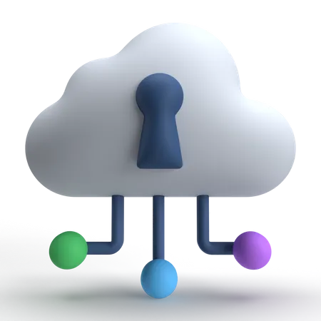 Cloud Network  3D Icon