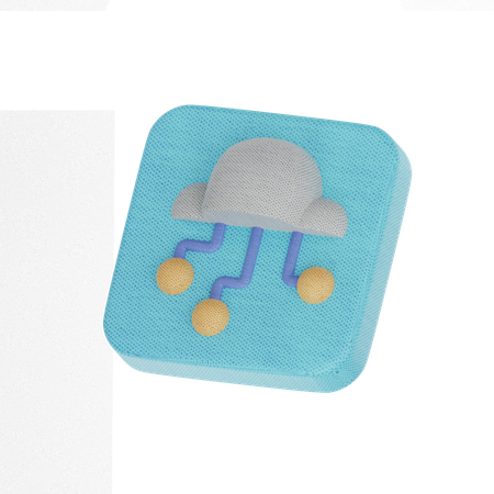 Cloud Network  3D Icon