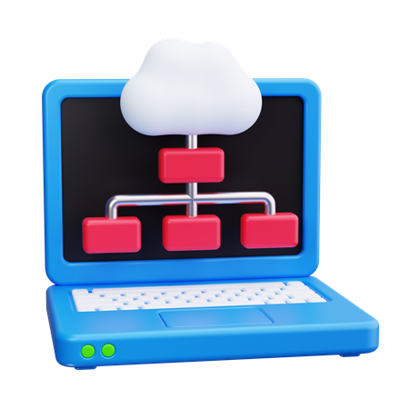 Cloud Network  3D Icon