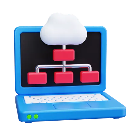 Cloud Network  3D Icon