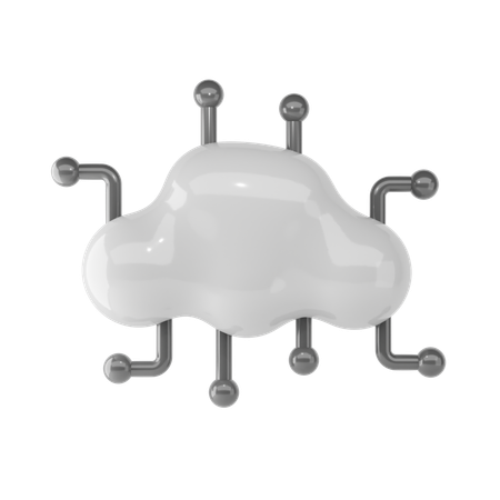 Cloud Network  3D Icon