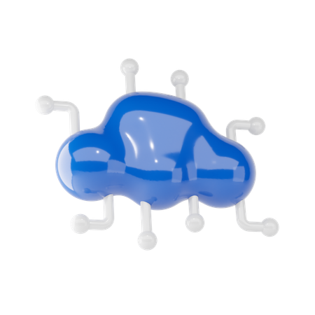 Cloud Network  3D Icon