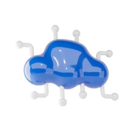 Cloud Network  3D Icon