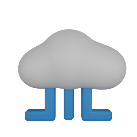 Cloud Network  3D Icon