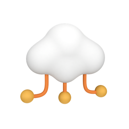 Cloud Network  3D Icon