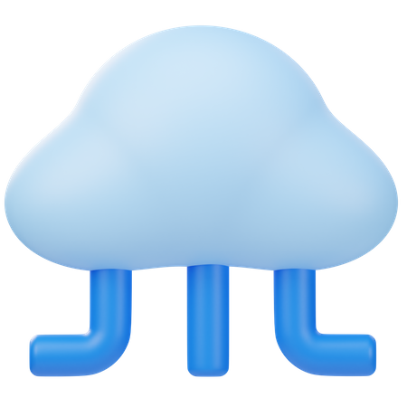 Cloud Network  3D Icon