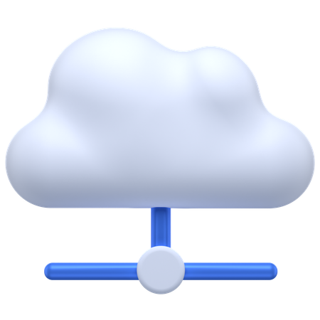 Cloud Network  3D Icon