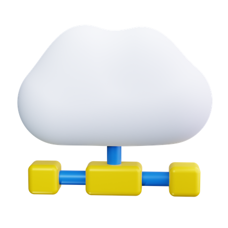 Cloud Network  3D Icon