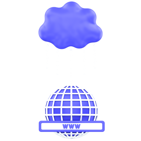 Cloud Network  3D Icon