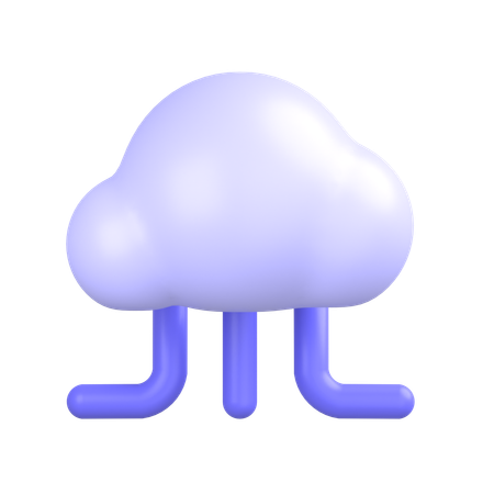 Cloud Network  3D Icon