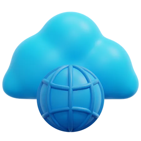 Cloud Network  3D Icon