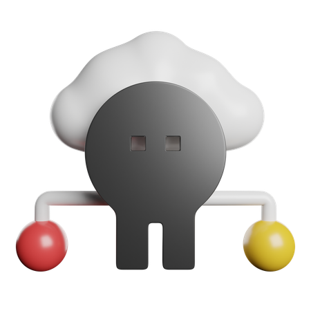 Cloud Network  3D Icon