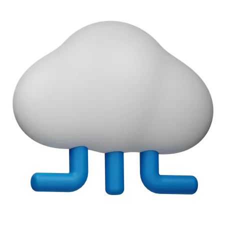 Cloud Network  3D Icon