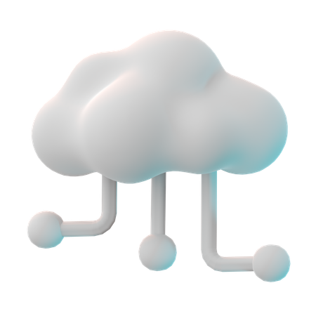 Cloud Network  3D Icon