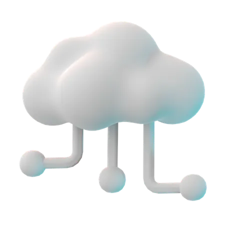 Cloud Network  3D Icon
