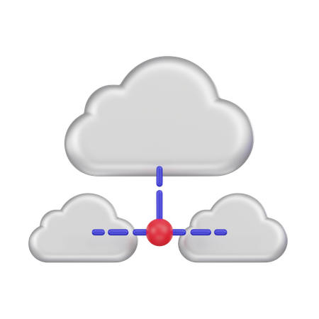 Cloud Network  3D Icon