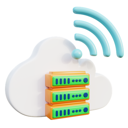 Cloud Network  3D Icon