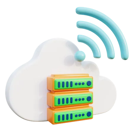 Cloud Network  3D Icon