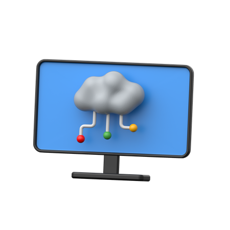 Cloud Network  3D Icon