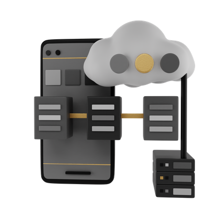 Cloud Network  3D Icon