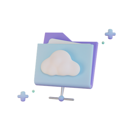 Cloud Network  3D Icon
