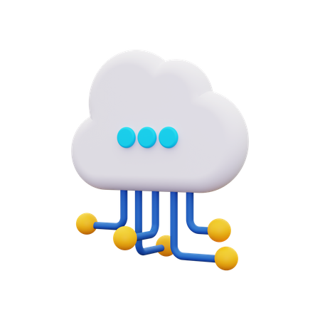 Cloud network  3D Icon