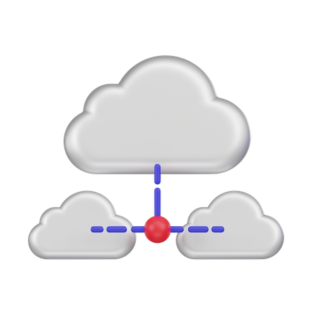 Cloud Network  3D Icon
