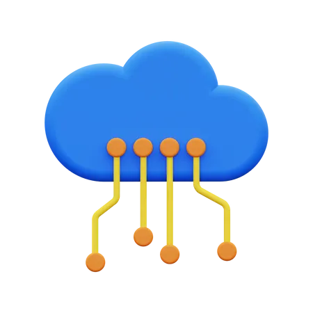 Cloud Network 3D Icon