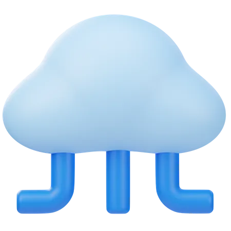 Cloud Network 3 D Illustration 3D Icon